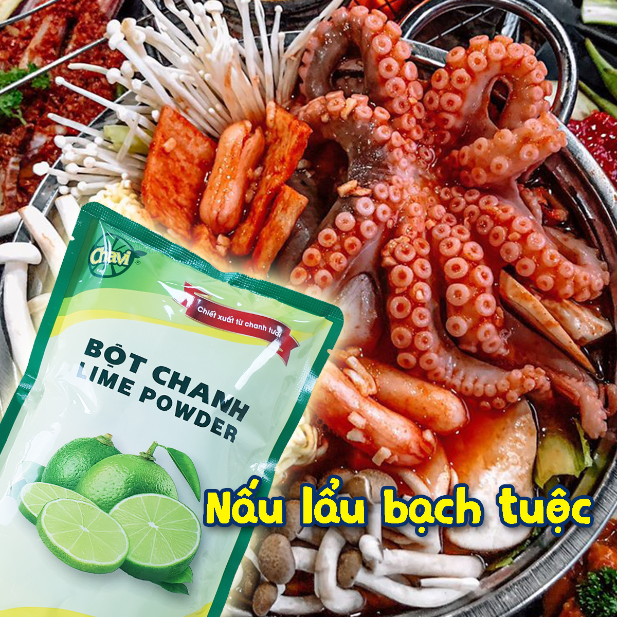 Bột Chanh Gia Vị 400g (Chavi - Bao bì mới)