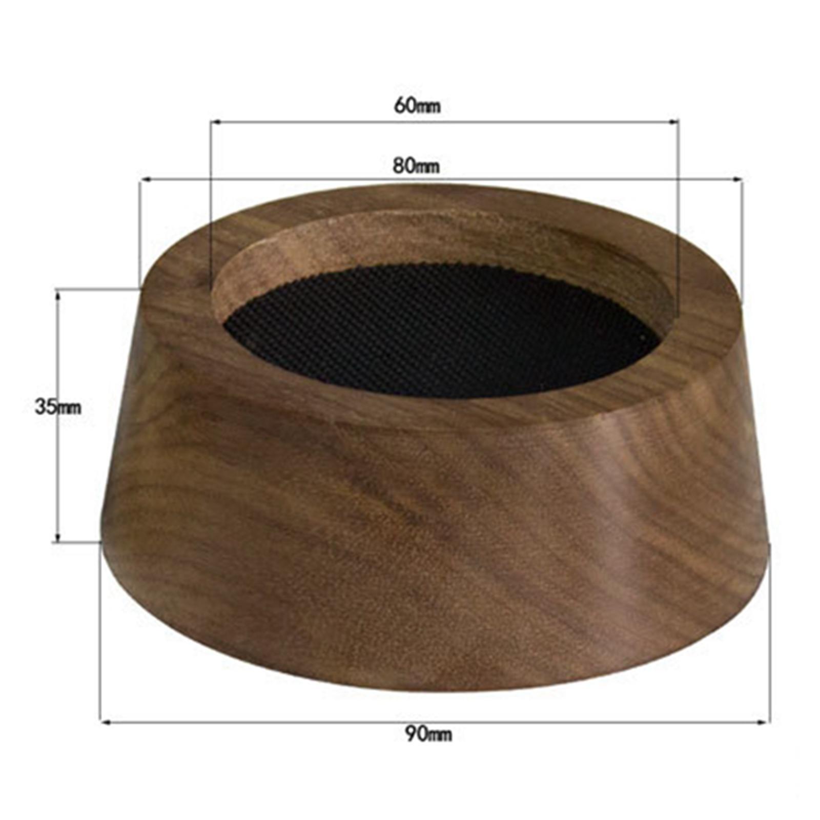 Walnut Wood Coffee Filter Tamper Holder Espresso Tamper Mat Stand for Cafe Western Restaurant Bar