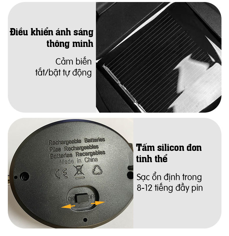 Đèn năng lượng mặt trời trang trí sân vườn hình hoa bồ công anh,cảm ứng ánh sáng- K1601