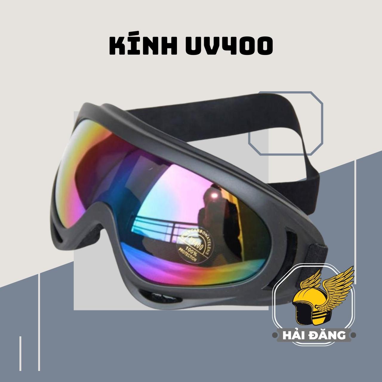 Kính chắn gió cho mũ bảo hiểm UV400 bảy màu loại cao câp - kính gắn nón bảo hiểm
