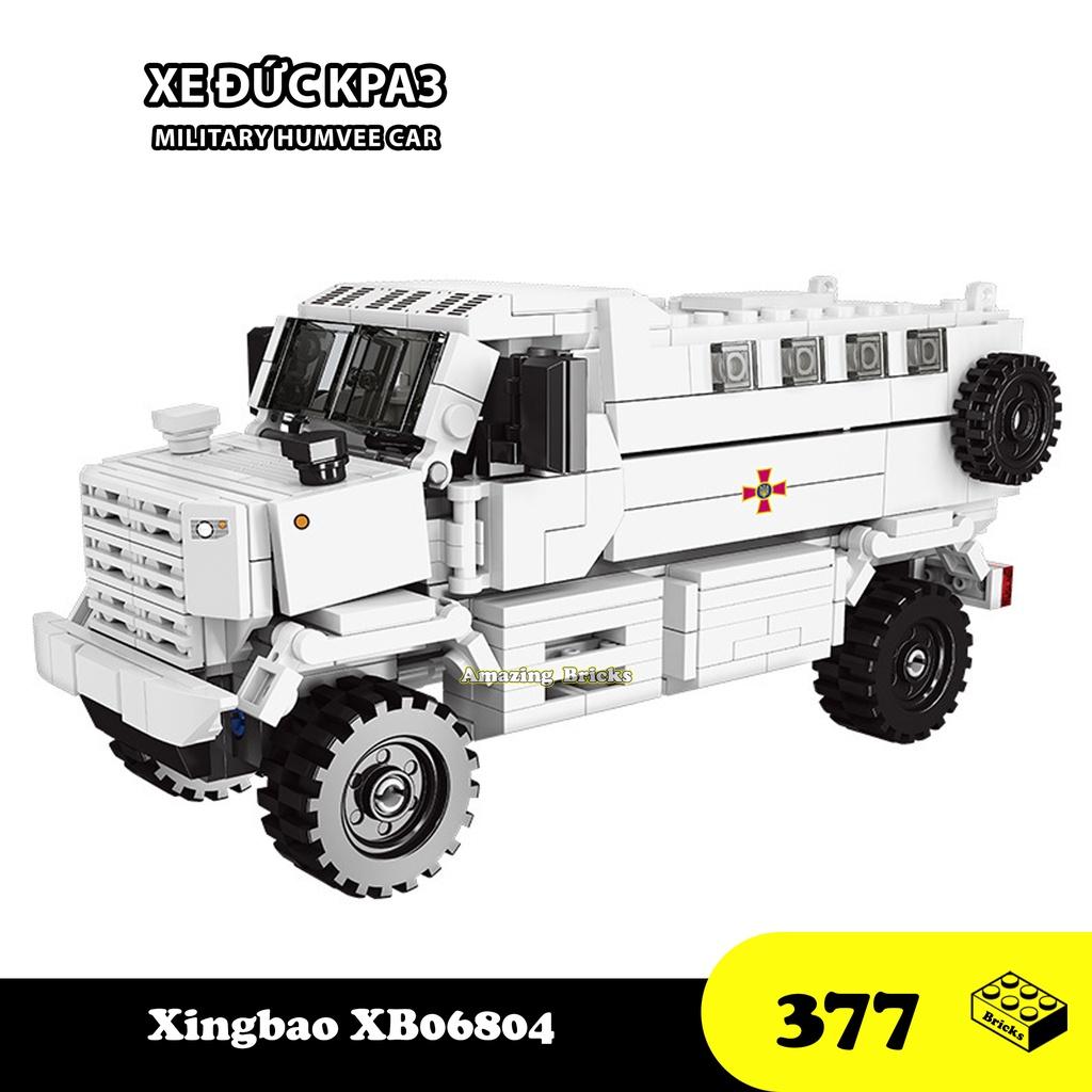 Đồ chơi Lắp ráp Xe Tải Đức KPA3, Xingbao XB06804 Humvee Truck, Xếp hình thông minh, Mô hình Quân sự 