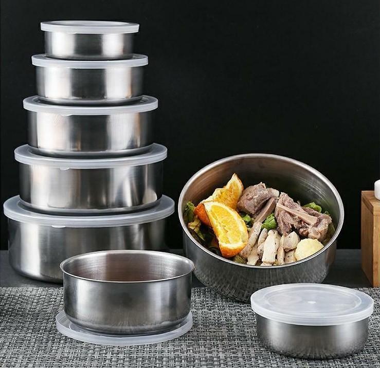 BỘ 5 BÁT INOX KÈM NẮP