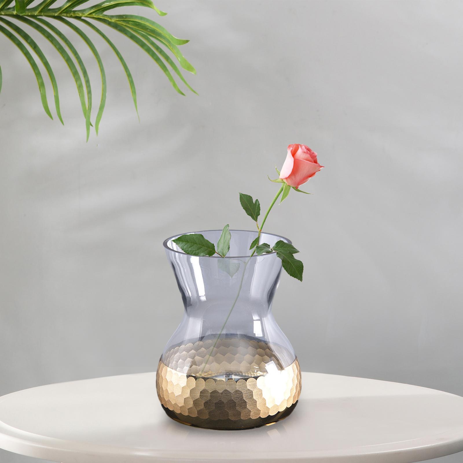 Flower Vase Glass Vase Bud Vase Modern Dried Flowers Holder Plants Vase Modern Vase for Indoor Office Wedding Bookshelf Party