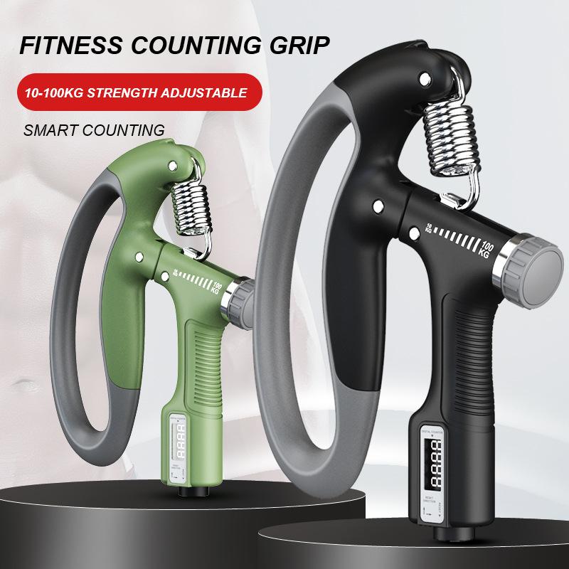 Bán nóng có thể điều chỉnh tay cầm tay Mở rộng ngón tay người tập thể dục đếm tay nắm tay Tăng cường màu hồng 10 100 kg Color: Blue