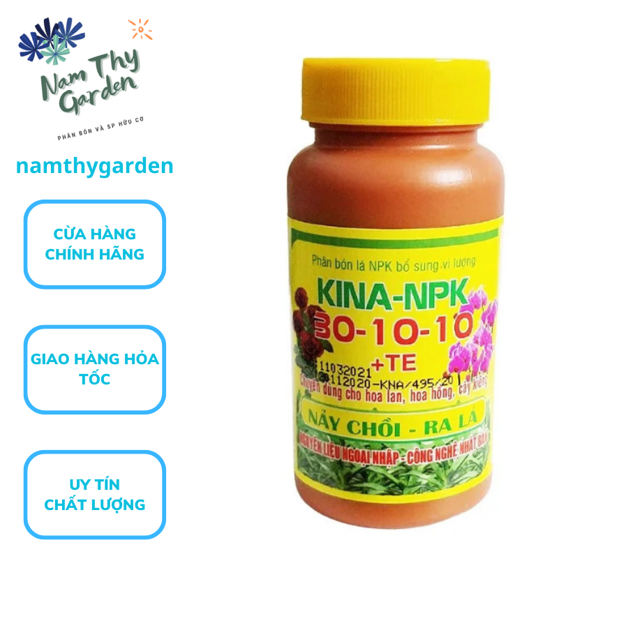 KINA 30-10-10+TE NẢY CHỒI RA LÁ HỦ 100GR