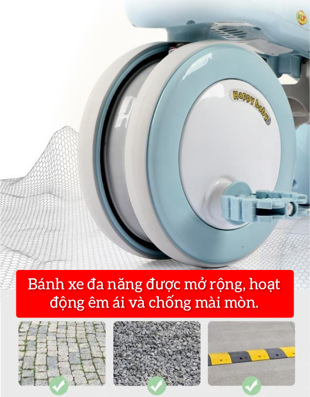 Xe 3 bánh cho bé, xe đạp 3 bánh cho bé, có đèn nhạc tay đẩy _ 688