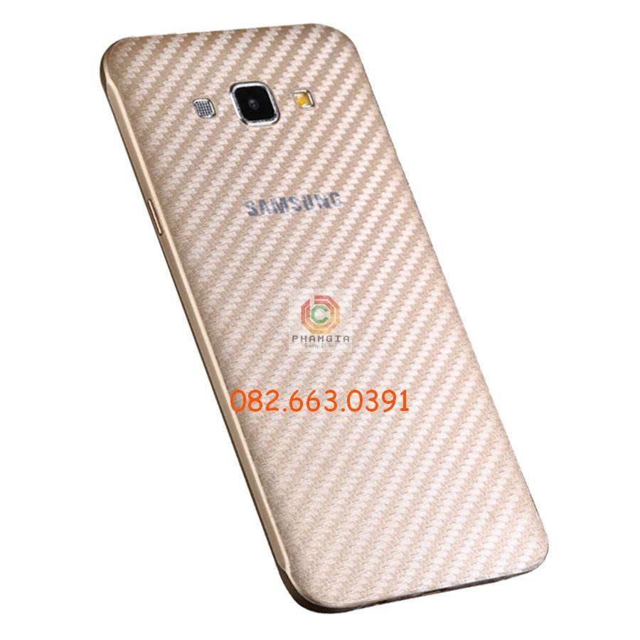 Miếng dán mặt lưng skin carbon dành cho Samsung Galaxy J7 2015/ J7 2016/ J7 Prime/ J7 Pro/ J7 Plus/ J7 Max/ J7 Duo