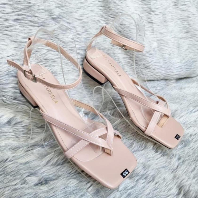 Giày Sandal Cao Gót Nữ 3 Phân Kẹp Ngón Đi Học, Đi Làm - MS 076