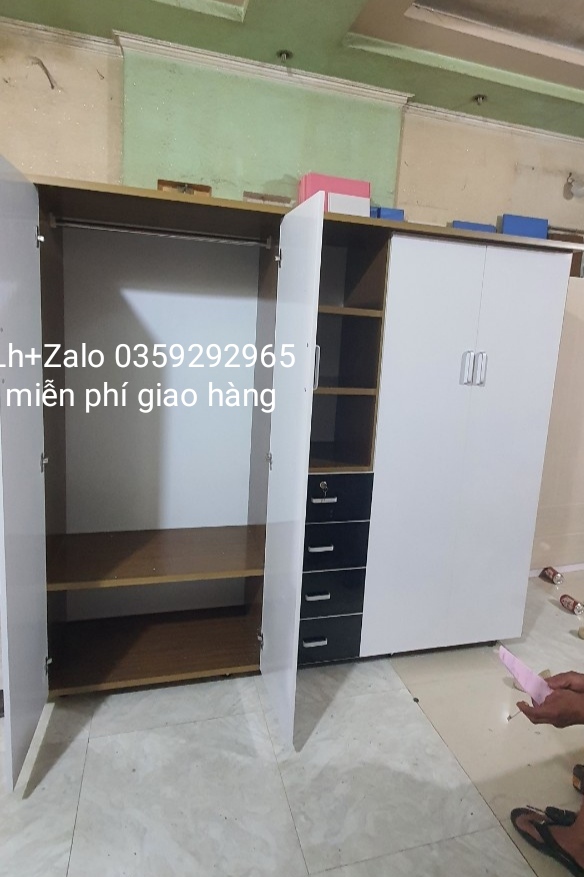 Tủ nhựa đài Loan 4 cánh 1 kệ