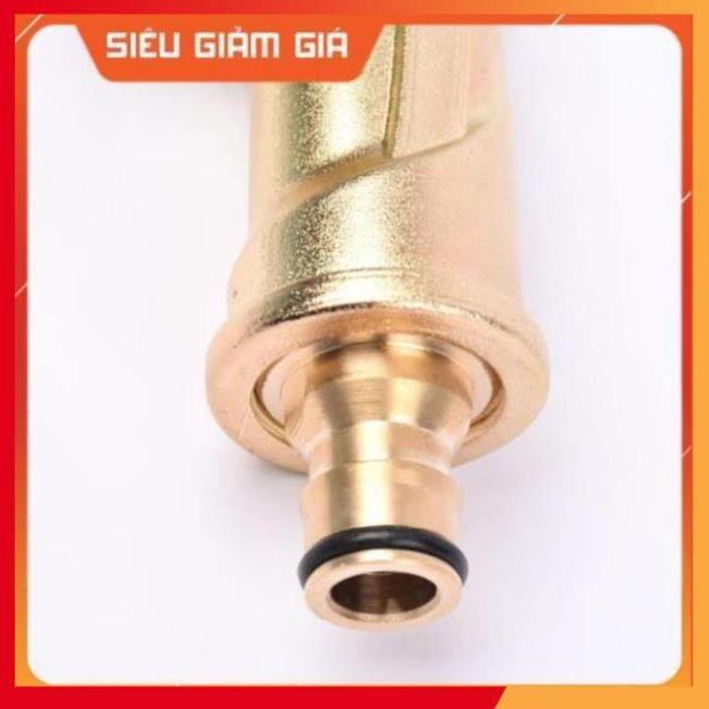 Bộ dây vòi xịt nước rửa xe, tưới cây . tăng áp 3 lần, loại 7m, 10m 206701-3 đầu đồng,cút+tặng túi đựng bút