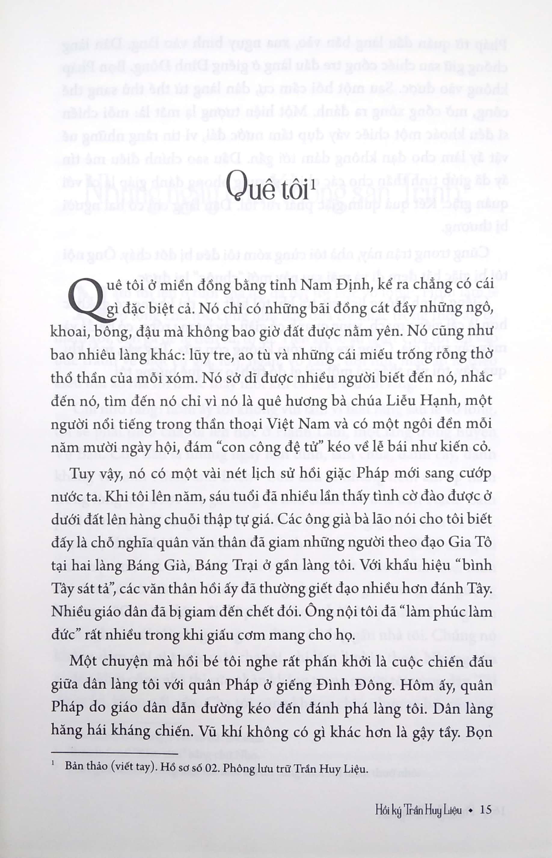 Hồi Ký Trần Huy Liệu