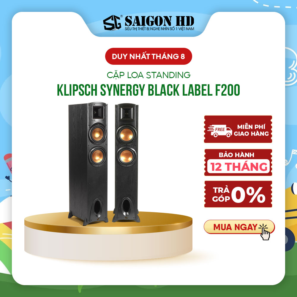 Cặp loa cột KLIPSCH Synergy Black Label F-200 - Hàng chính hãng