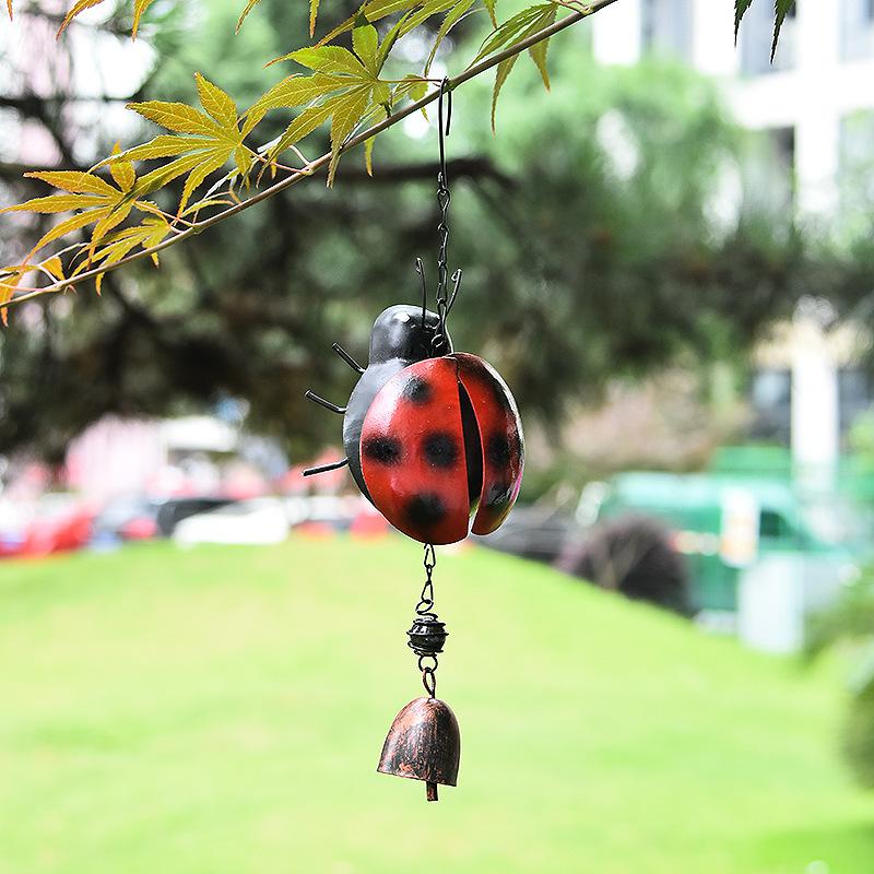 Bee Wind Chime With Hang Bell Bell Metal Glass Wind Chime cho sân vườn sân vườn