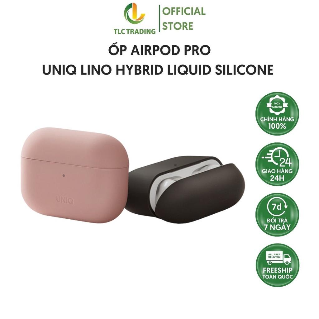 HÀNG CHÍNH HÃNG - Ốp Airpods Pro UNIQ Lino Hybrid Cho AirPods Pro Chất Liệu Cao Cấp Gia Cố 2 Lớp Bảo Vệ Chống Trầy Sốc