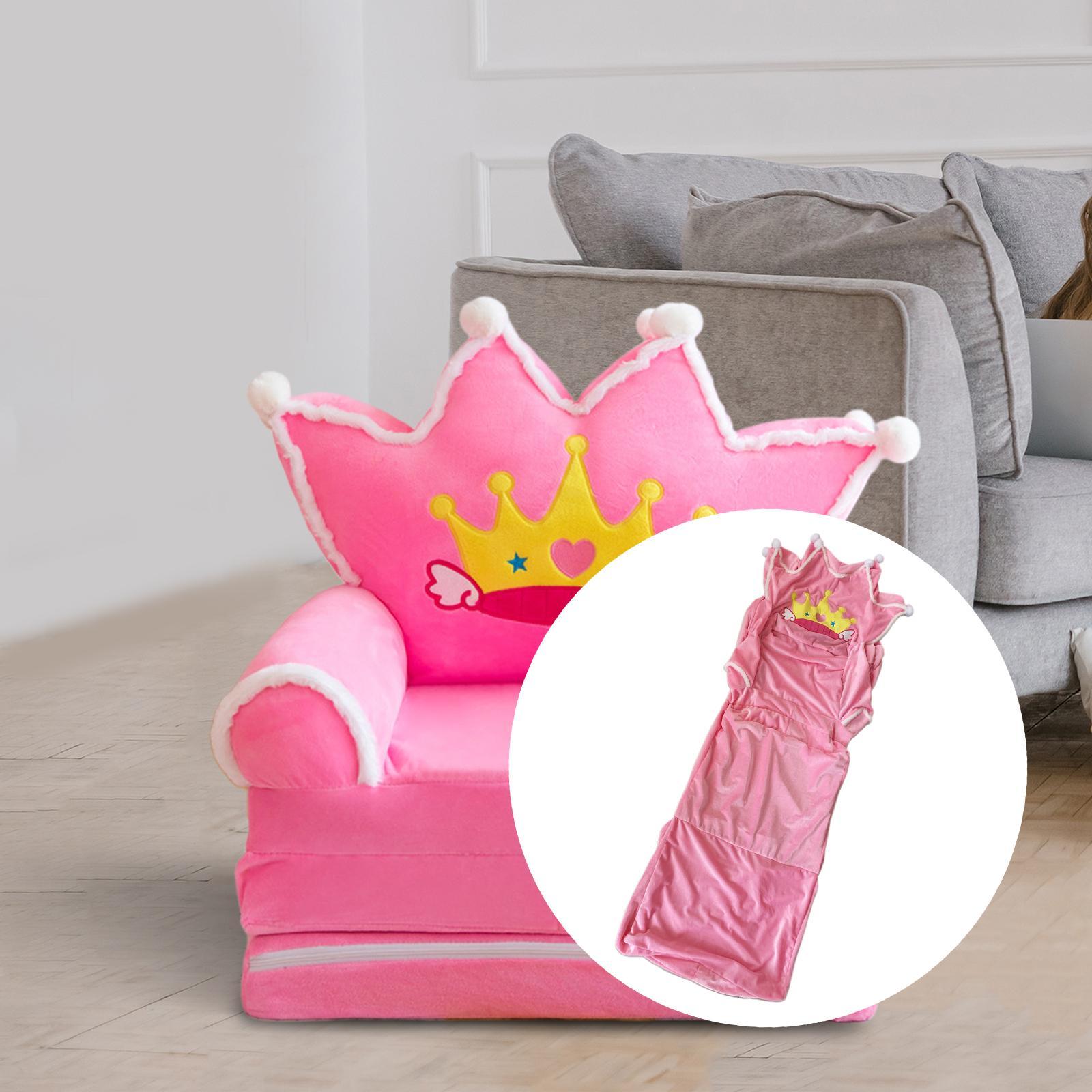 2x Kid Armchair Slipcover Foldable Washable for Bedroom