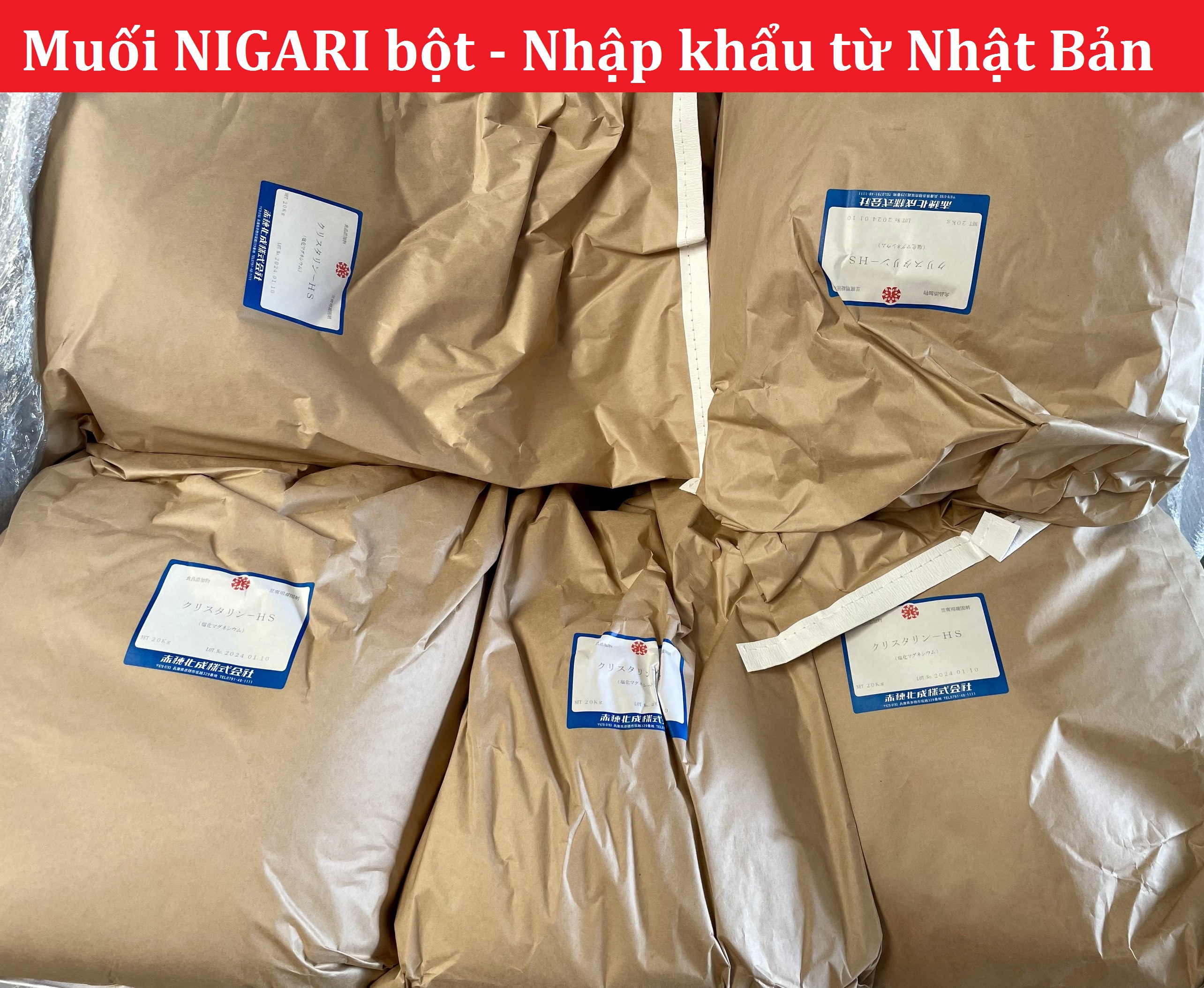 500g Muối Nigari Nhật Bản tạo đông đậu hũ đậu phụ (chiết từ bao 20kg)