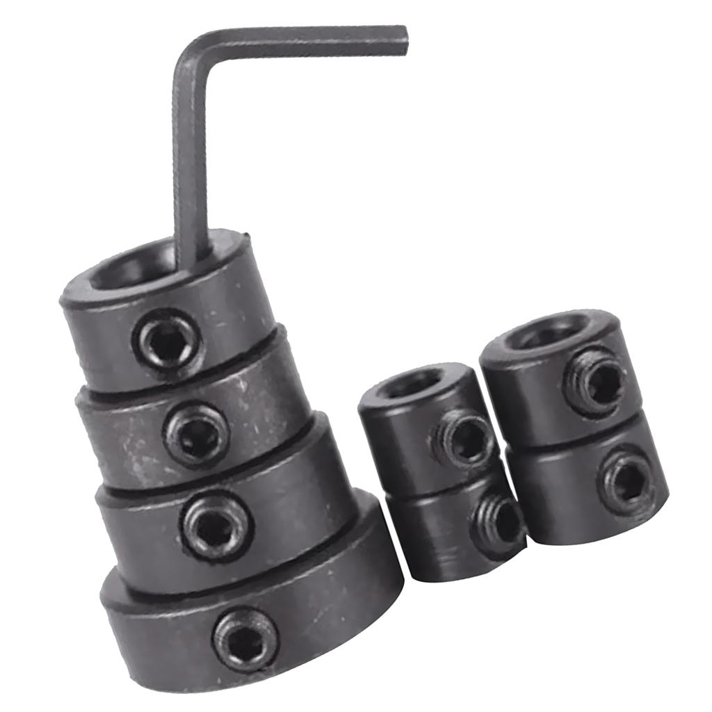 8Pcs Woodworking Spacing Ring+Hex Wrench+Flush Trim Router Bit 1" Cutter