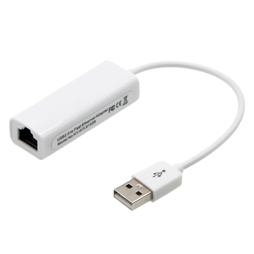 USB to LAN Network Card Cable, with USB 2.0 Male to Female RJ45 Ports, The