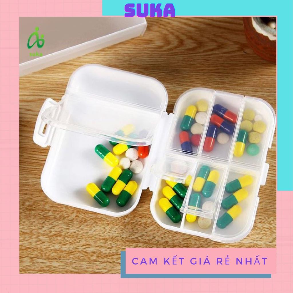 Hộp đựng thuốc-Hộp chia thuốc 8 ngăn tiện dụng cho gia đình SK