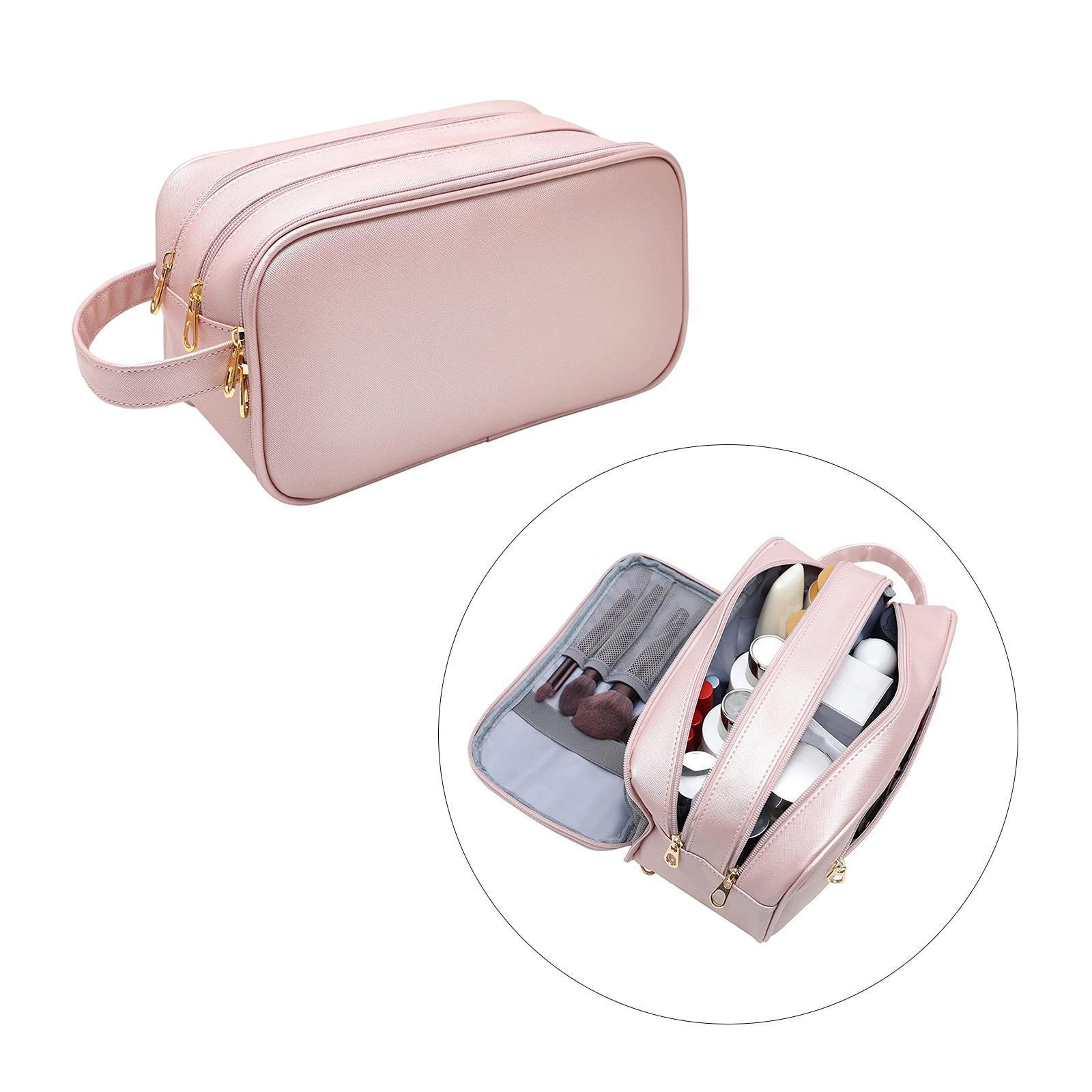 Cosmetic Container Toiletry Bag Wash Bag Makeup Tools Zipper Pouch PU Gym