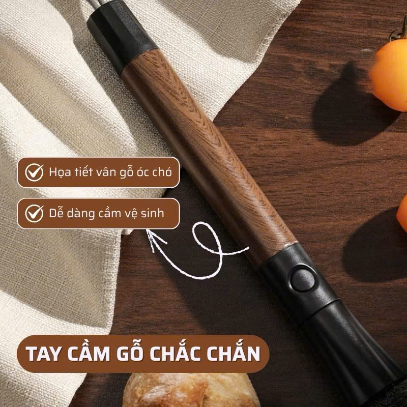 Bàn chải cọ đa năng rửa Máy Xay Sinh Tố, Bình Nước, Cốc Chén Cán dài Đầu Sợi Mềm Thiết Kế 90° Xoay 360 Tiện Lợi - Hàng chính hãng