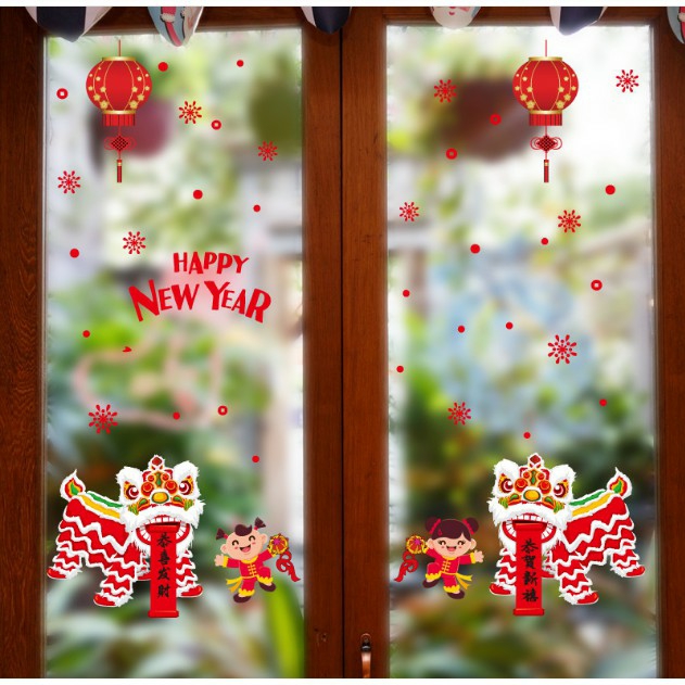 DECAL TRANG TRÍ TẾT - ĐOÀN LÂN SƯ RỒNG