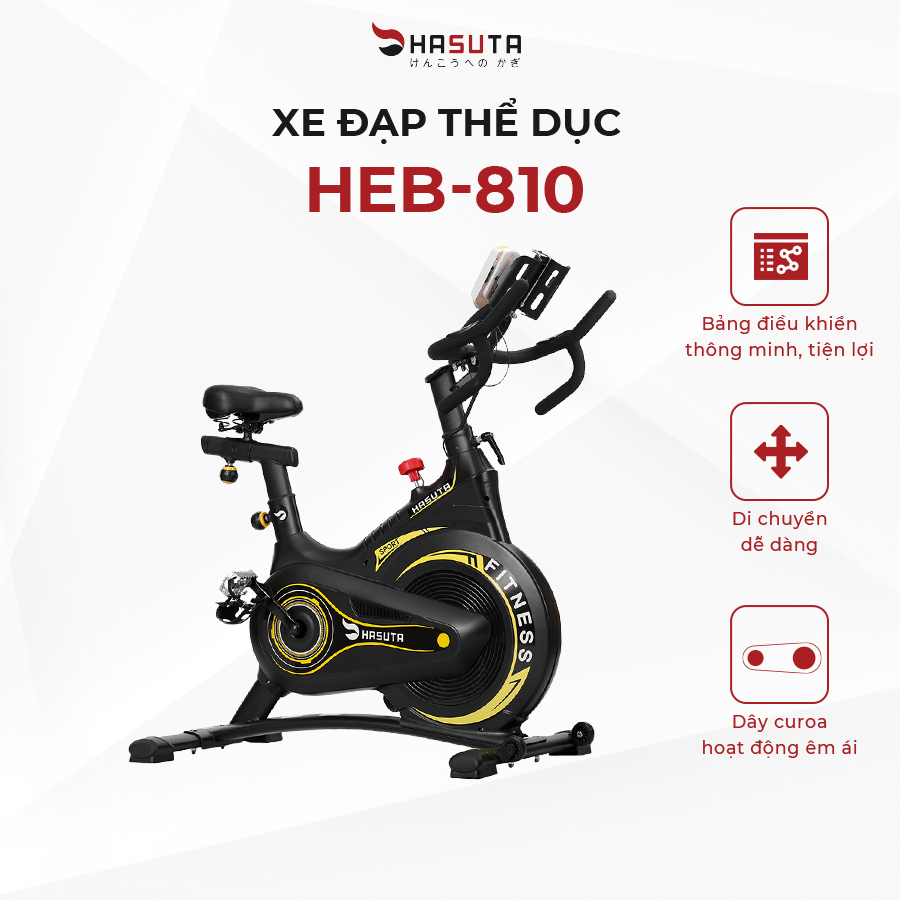 Xe đạp tập thể dục HASUTA HEB-810 - Hàng chính hãng