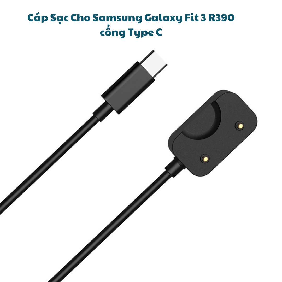 Dây cáp sạc cho Đồng Hồ Samsung Galaxy Fit 3 R390 cổng USB C_ Hàng chính hãng