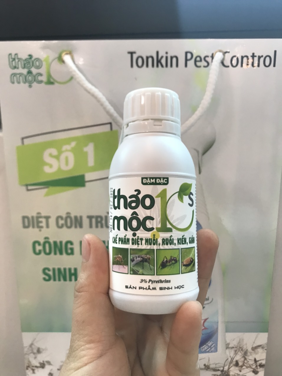 Chế phẩm diệt muỗi gián kiến ruồi Thảo mộc 10s đậm đặc chai 100ml