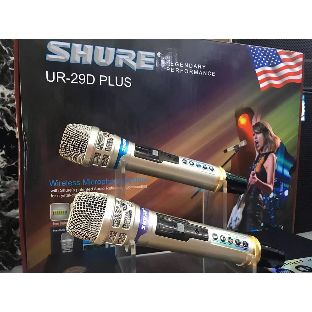 Micro không dây cao cấp SHURE UR-29D PLUS-MAIN 4 râu điểu chỉnh được 200 tần số, chất lượng cao bảo hành 12 tháng