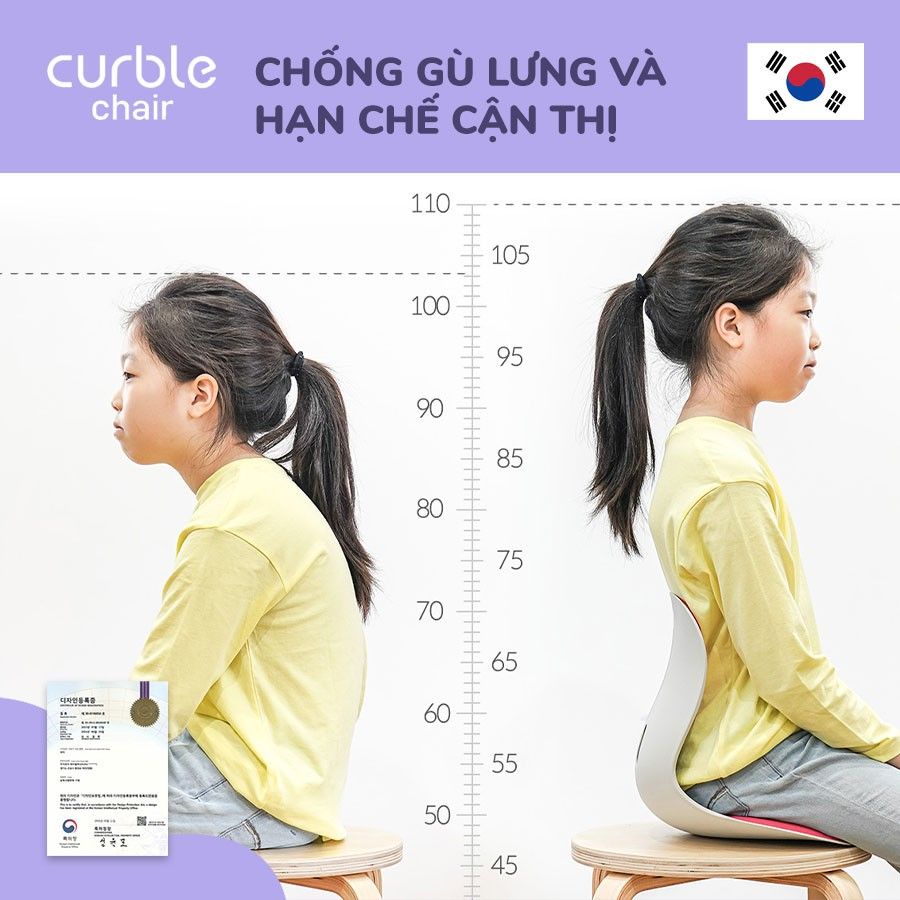 Ghế chỉnh dáng ngồi đúng, chống gù CURBLE KIDS - Phiên bản đặc biệt dùng cho trẻ em