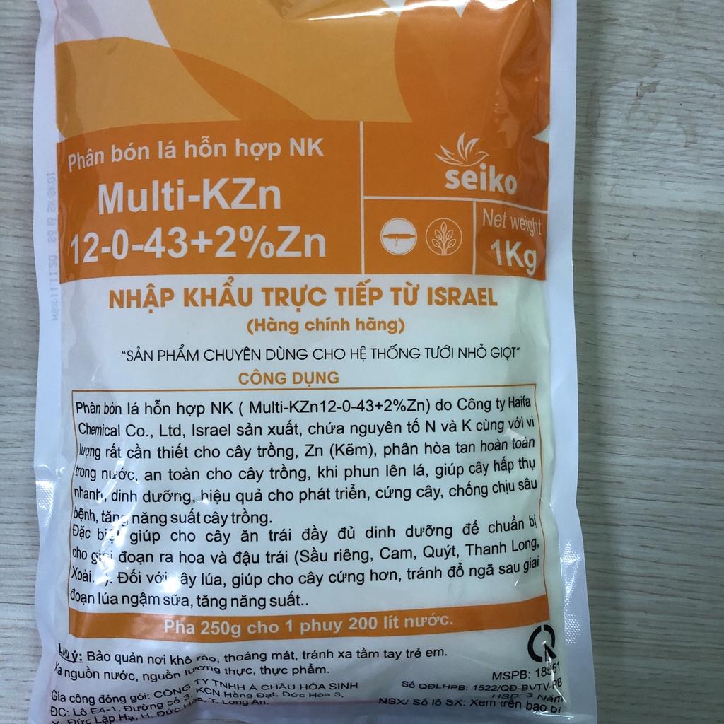 Phân bón Haifa Multi-KZn 12-0-43+2%Zn chính hãng giúp ra hoa trái vụ- ra hoa tập trung - Nuôi trái và nuôi củ lên màu