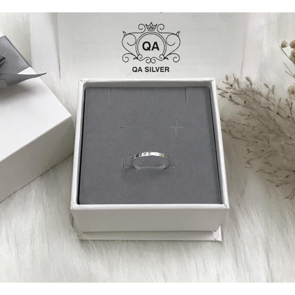 Nhẫn bạc 925 khắc chữ Hy Lạp cổ nhẫn nam nữ S925 LETTER Silver Ring RI220701