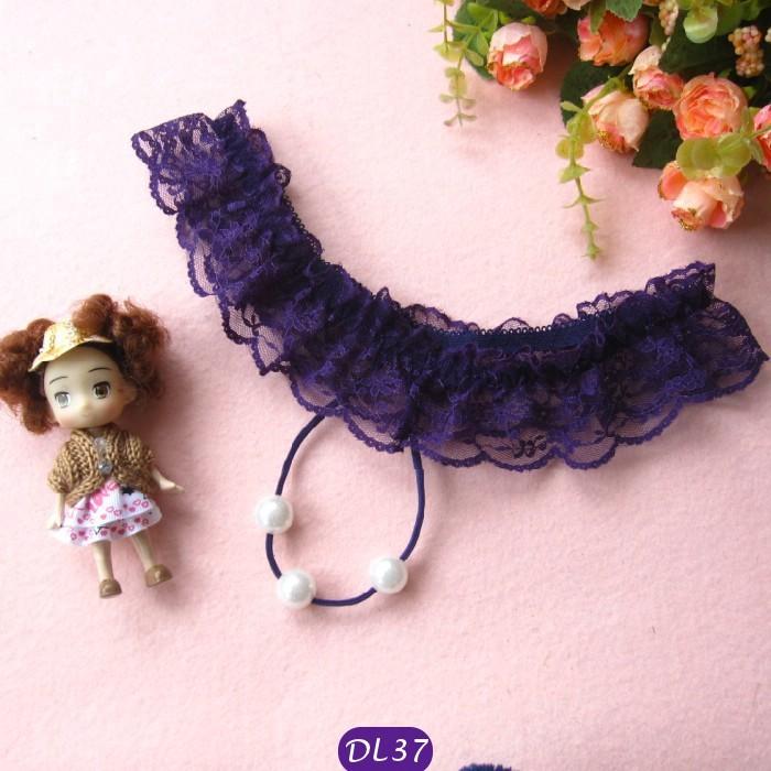 Quần lót nữ lọt khe ren dây cườm, quần chip ren đính hạt ngọc sexy DL37