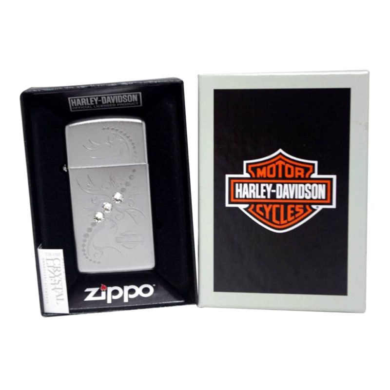 Bật Lửa Zippo 28619 - Harley Davidson Slim Crystals