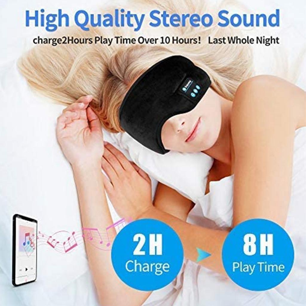 Upgraded  Sleep   Headphones Handsfree Stereo blue