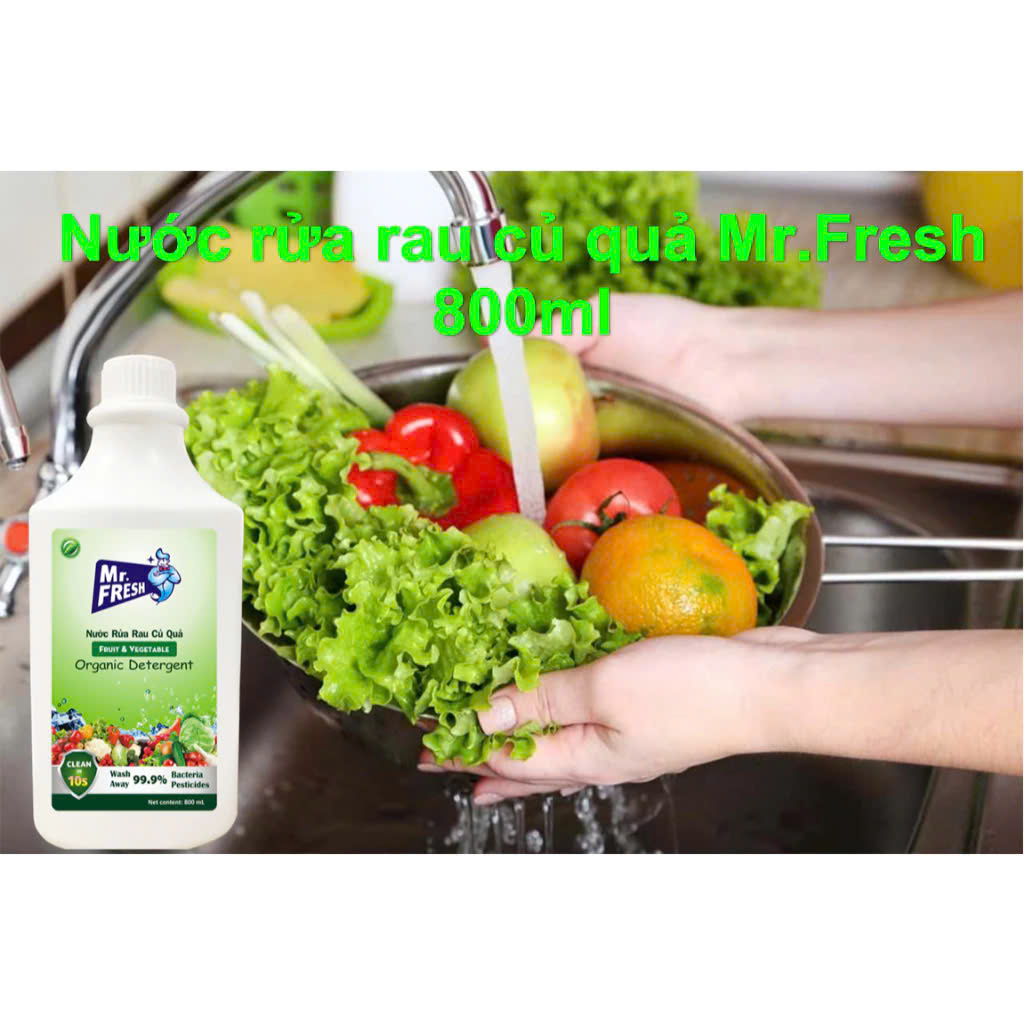 Nước ngâm rửa rau củ quả enzyme sinh học Mr Fresh 800ml