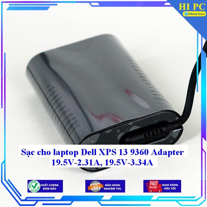 Sạc cho laptop Dell XPS 13 9360 Adapter 19.5V-2.31A 19.5V-3.34A - Kèm Dây nguồn - Hàng Nhập Khẩu