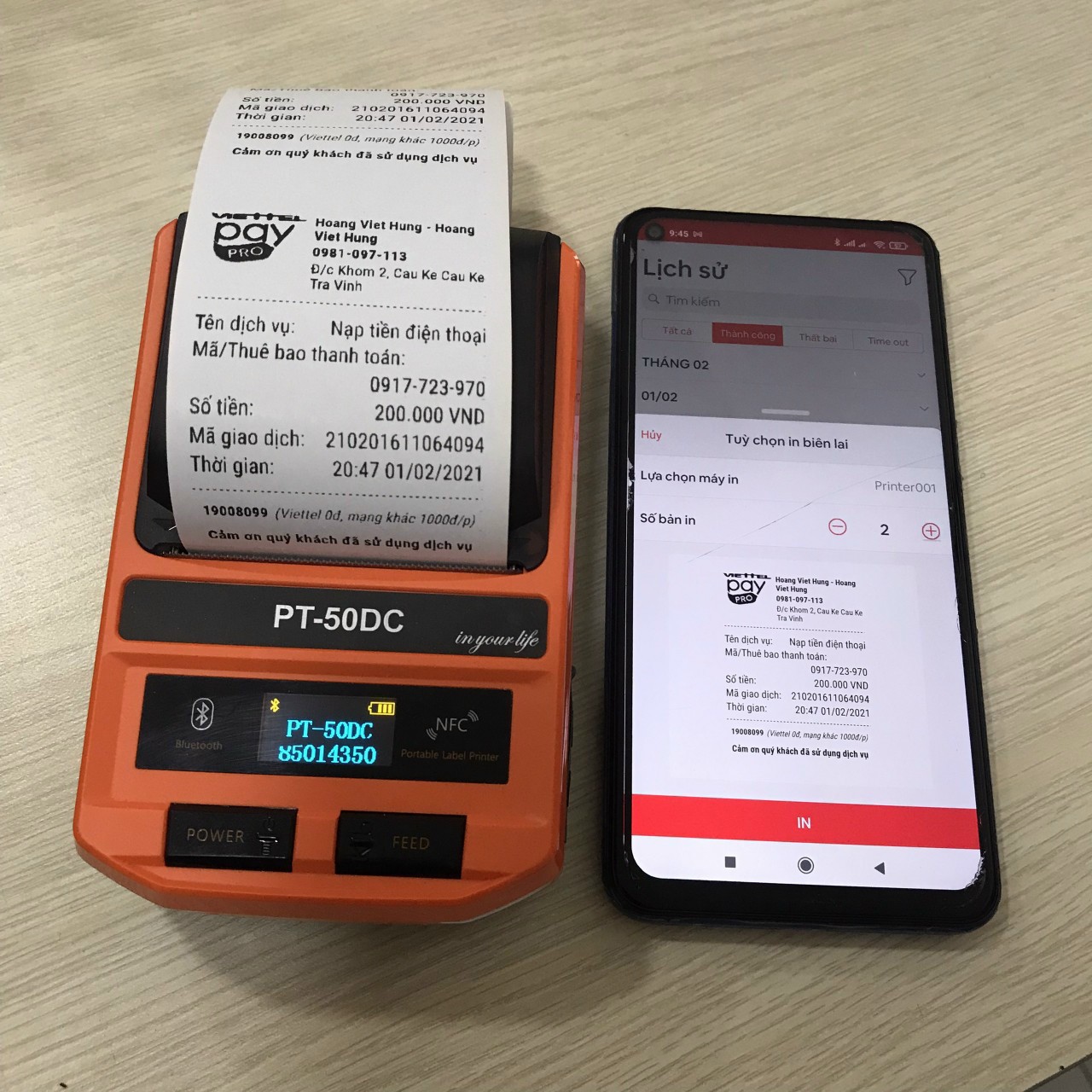 Giấy in nhiệt, tem nhãn dán 50x75 mm dành cho dòng máy PeriPage A6