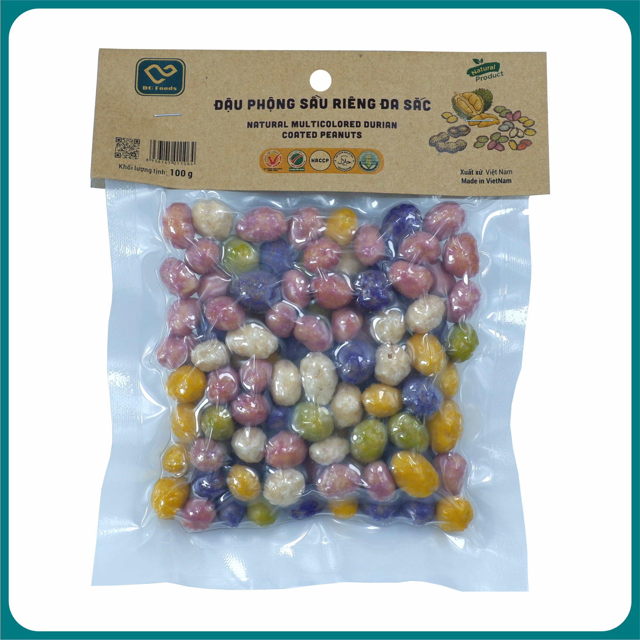 Đậu Phộng Sầu Riêng 100g DGfoods/ HVNCLC, Haccp, Halal, Ăn chay, Ăn kiêng, Đặc sản Cần Thơ, Hạt điều bình phước