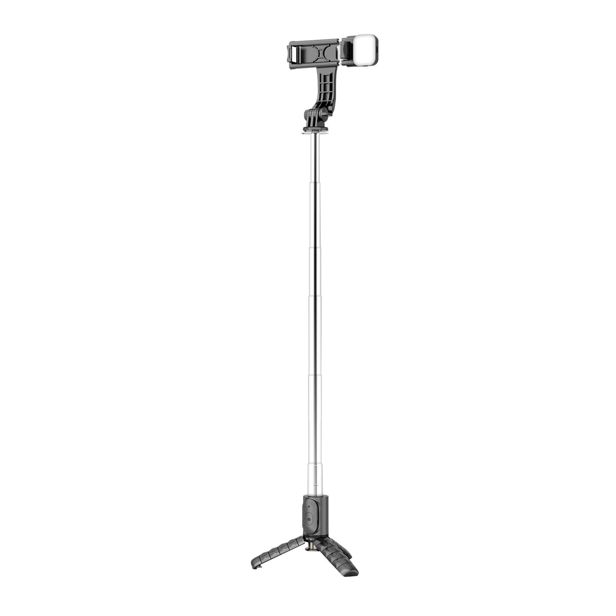 Gậy tự sướng Wiwu Selfie Stick Fill Light Tripod Wi-SE002 cho điện thoại, có điều khiển từ xa không dây và bộ ổn định - Hàng chính hãng