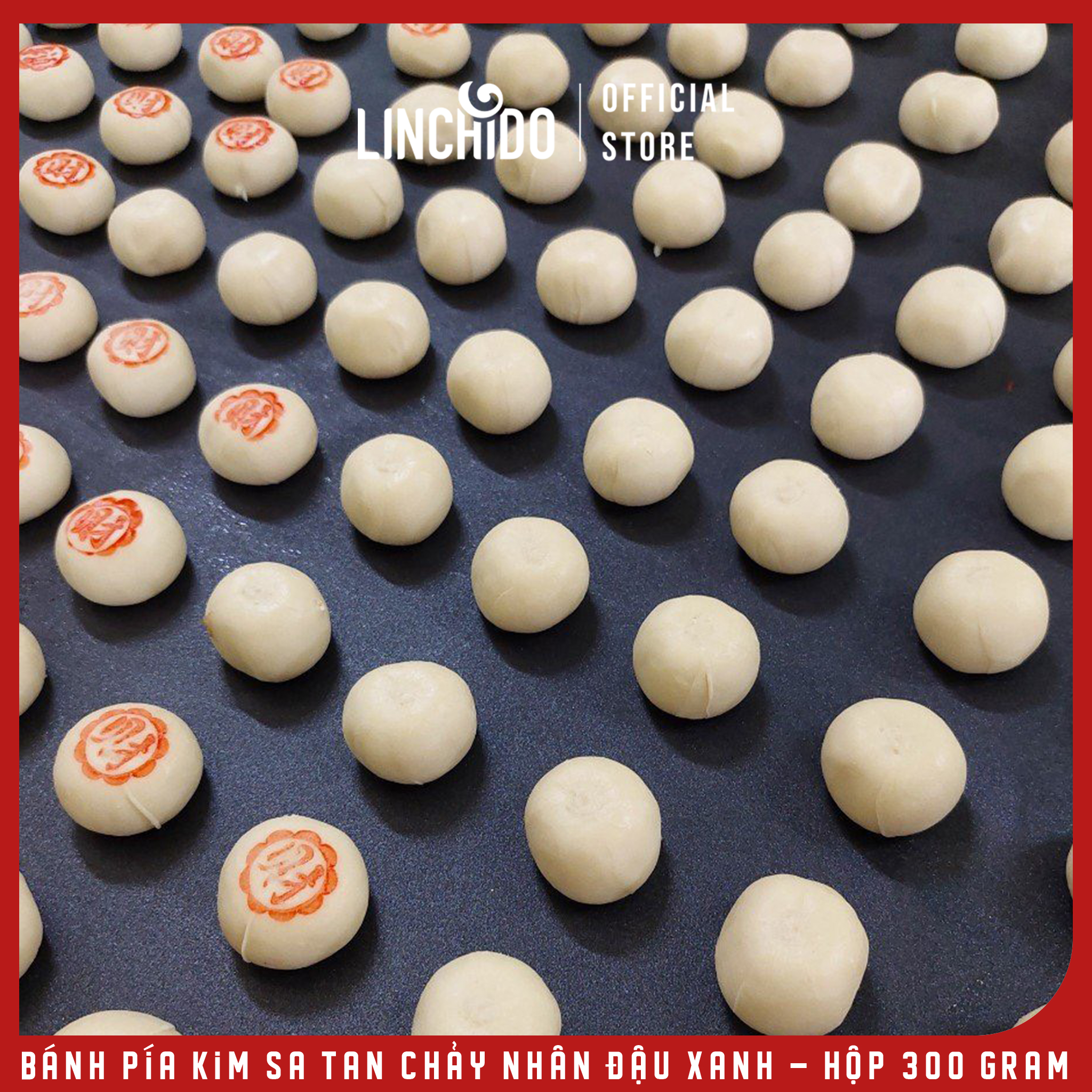 Bánh pía kim sa tan chảy nhân đậu xanh - Hộp 300 Gram