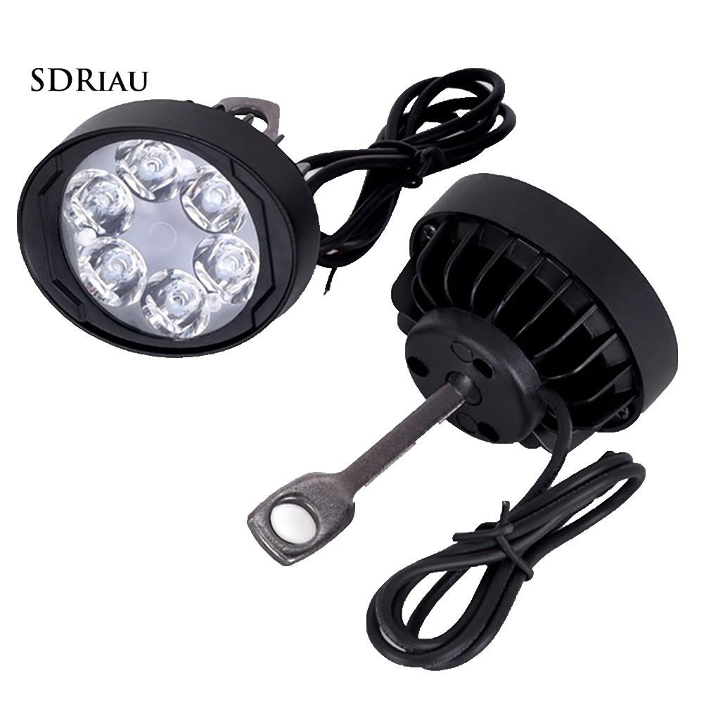 2 Đèn Pha Siêu Sáng 6 Bóng Led Cho Xe Máy