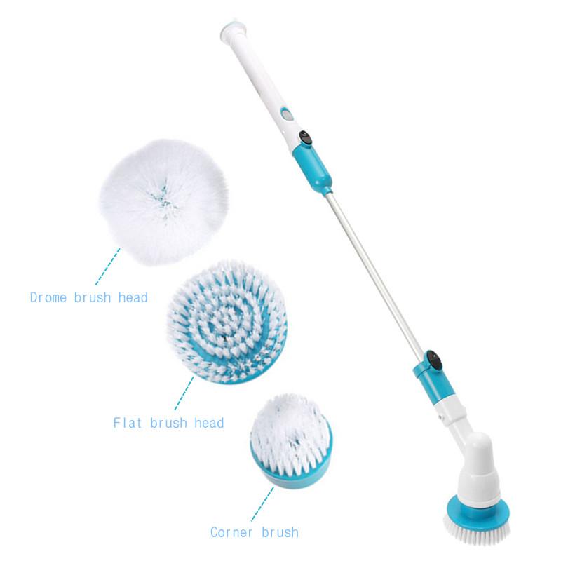 Chổi quét trần lau phủi bụi bằng điện thông minh Huricane Spin Duster cán dài cầm tay 360 không dây