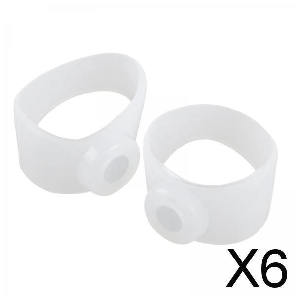 6x1 Pair Silicone  Toe Rings Soft Reduce Body  High Elastic