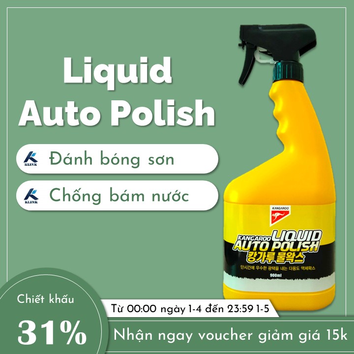 Dung dịch đánh bóng sơn ô tô Kangaroo Liquid Auto Polish 900ml