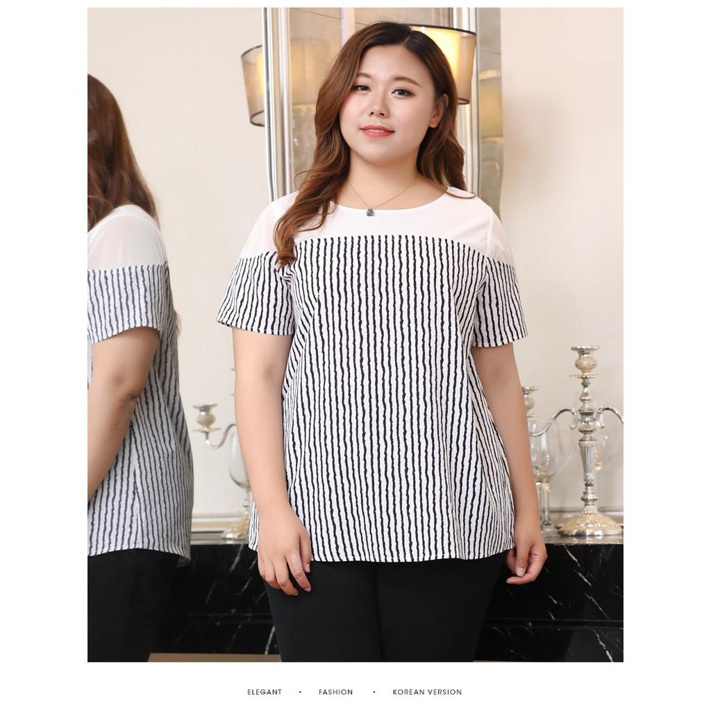 TK268-ÁO SỌC PHỐI VOAN CAO CẤP BIGSIZE S-6XL