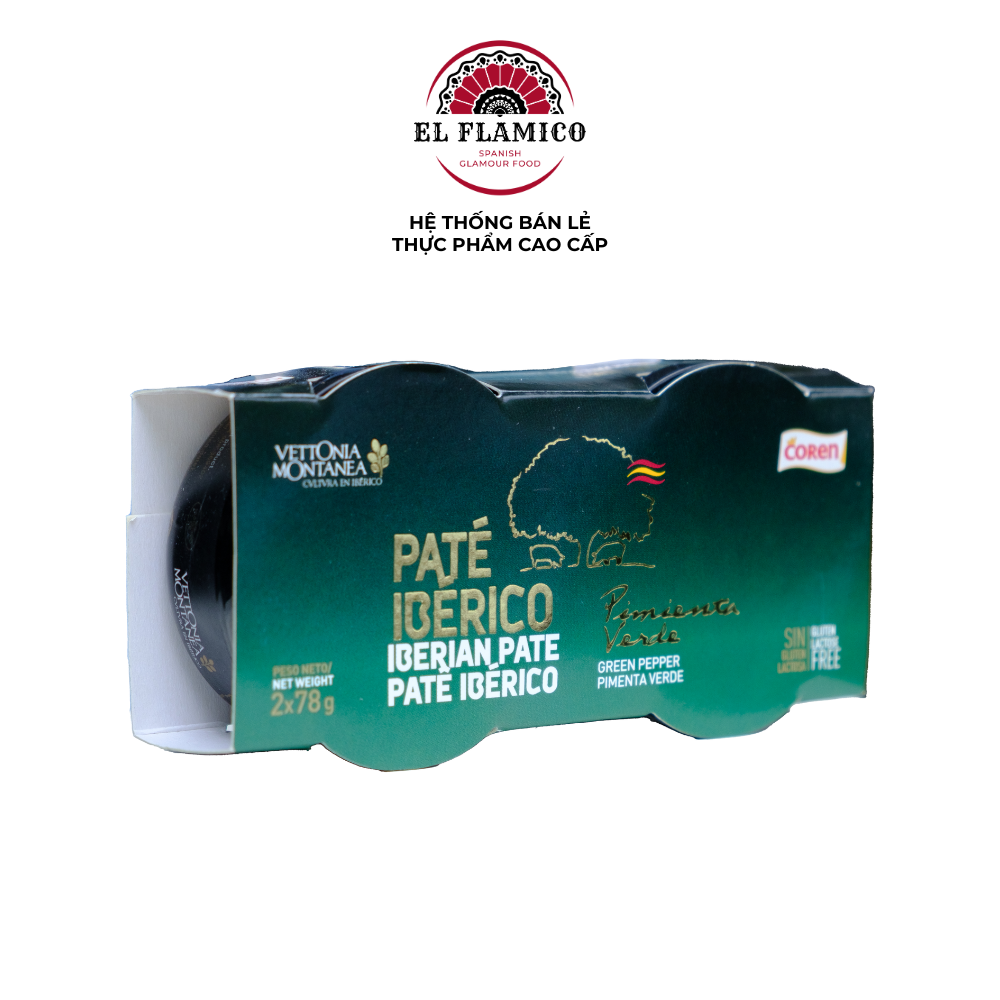 Pate heo Iberico vị Tiêu Xanh 2x78g Coren