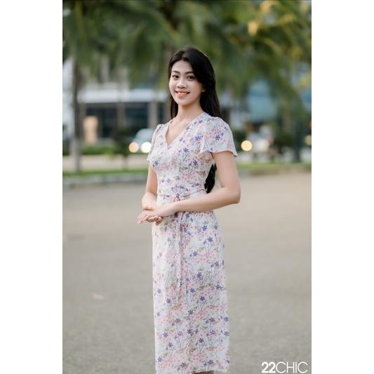 Váy thiết kế hoa nhí nơ eo Emory mini Dress - 22CHIC