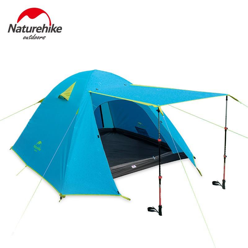 Lều Phượt Du Lịch 2 Người có Mái Hiên Che Nắng Chống Thấm Chống Nước Gọn Nhẹ NatureHike NH18Z022-P